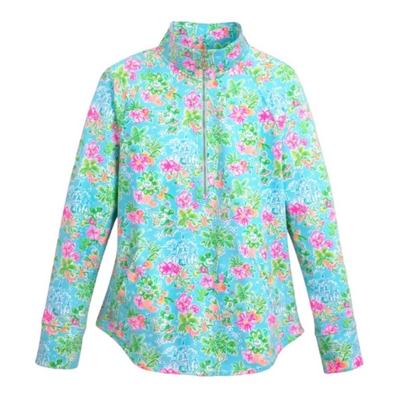 Lilly Pulitzer Tops - Lilly Pulitzer Lilly Loves Disney Skipper Mickey Minnie Preppy Blue/Pink Sz XS